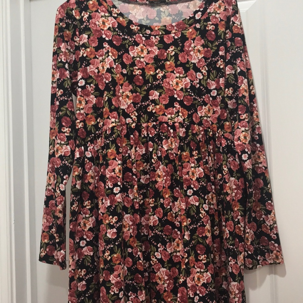 Black floral dress